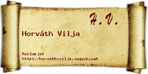 Horváth Vilja névjegykártya